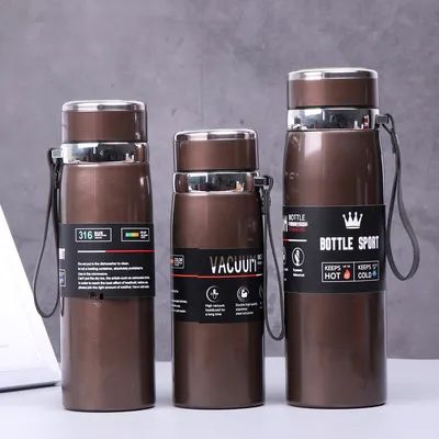 Suministro exclusivo transfronterizo de 316 Thermos Mug de acero inoxidable Sling portátil caldera de viaje de gran capacidad botella de agua para deportes al aire libre lote