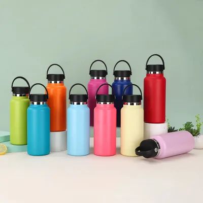 Logotipo personalizable Taza deportiva de acero inoxidable con manija Directo de bebida aislamiento térmico Unisex para gimnasio