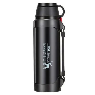1200ml 1.2 litros de vacío 316 de acero inoxidable Flasca aislada de viaje caliente y frío Flasca deportiva de metal fácil de llevar para actividades al aire libre