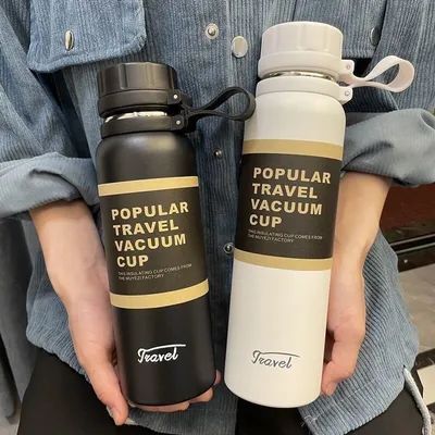 Acero inoxidable doble 650ml 850ml 1100ml Flasca de vacío Deportes al aire libre