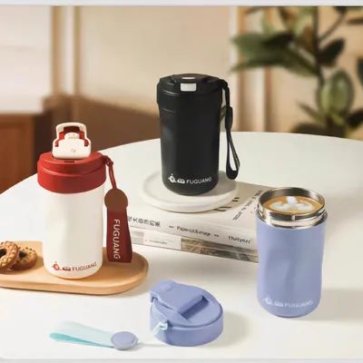 Prueba de fugas con láser grabado Tumbler de acero inoxidable Prueba de fugas Taza de café Tortilla de arriba Tumbler de café para acampar Viajar senderismo Actividad deportiva