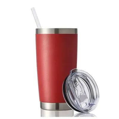 20 oz de doble pared de vacío aislado de la taza de coche en polvo recubierto de vidrio de la taza de vacío de acero inoxidable caliente taza de café con