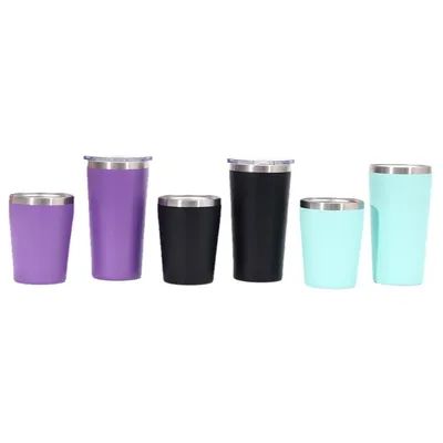 8oz/12oz de acero inoxidable de doble pared Taza de viaje térmico Eco amigable Flasca de vacío aislada a prueba de derrames con láser / 3D / logotipo de pantalla de seda