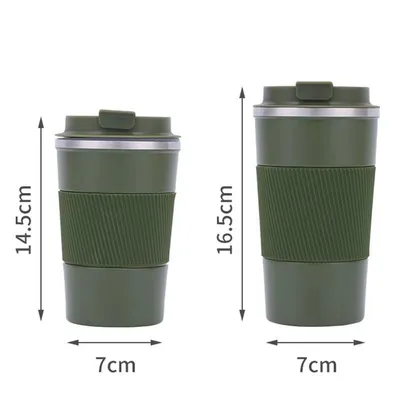 Portátil 12 oz 17 oz Eco Friendly 304 de acero inoxidable Taza de viaje de café Taza aislada al vacío para cualquier bebida caliente o helada BPA libre de grao de alimentos Diseño a prueba de fugas