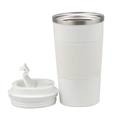 17oz Tazas de café de viaje Taza de café con tapa a prueba de fugas Reutilizable Taza de café de acero inoxidable a prueba de derrames para bebidas calientes y heladas