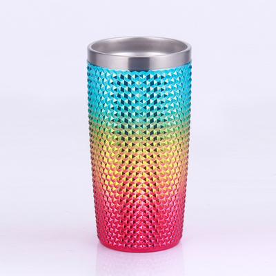 Bling Diamante de tornillo tapas personalizadas Brillo Botella de agua de plástico 20 oz botella de agua reutilizable Logotipo personalizado Gran estampado Tumbler elegir