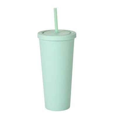 22 oz de tumblers de pastel mate de pared doble aislada de acrílico con tapas y pajitas fácil de limpiar perfecto para creaciones personalizadas
