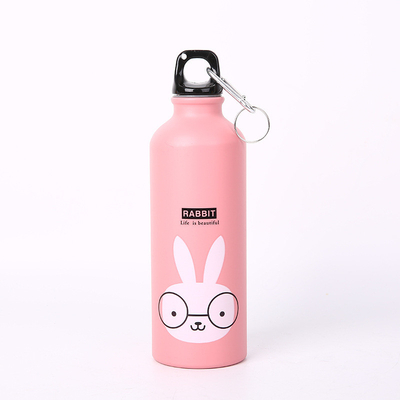 Botella de agua de aluminio - Botella de agua deportiva de boca estrecha con tapa de tornillo en bucle, aislada al vacío y libre de BPA, botella portátil de agua al aire libre