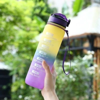 Botellas de agua personalizadas de 32 onzas, resistentes a fugas de BPA, botellas de agua grandes y motivacionales, con marcador de tiempo y paja, para entusiastas del fitness y el aire libre.
