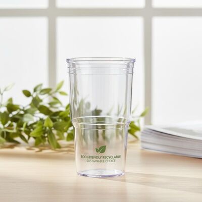 15 Oz cilindro de plástico para tumbler material reciclable ecológico adecuado para empresas sostenibles